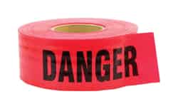 C.H. Hanson 500 ft. L x 3 in. W x 3 in. W Polyethylene Barricade Tape Red Danger