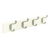 Amerock Fiberboard/Zinc Medium 4-Hook Rack 1 pk 18 in. L