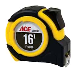 Ace 16 ft. L x 1 in. W Auto Lock Tape Measure Yellow 1 pk