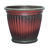 Suncast Capital 16 in. H x 18 in. W x 18 in. L Two-Tone Brown and Red Resin Planter