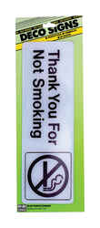 Hy-Ko Deco English White Informational Sign 3 in. H x 9 in. W