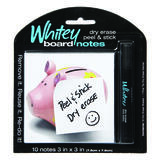 Whitey Board 3 in. H x 3 in. W Dry Erase Notes Self-Adhesive