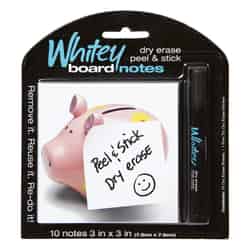 Whitey Board 3 in. H x 3 in. W Dry Erase Notes Self-Adhesive