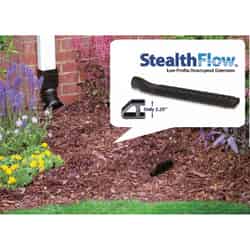 Amerimax 2 in. H x 8 in. W x 28 in. L Black Plastic Downspout Extension