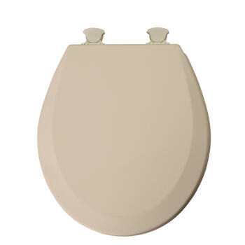 Mayfair Round Beige Molded Wood Toilet Seat