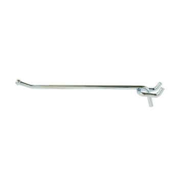 Crawford Zinc Plated 10 in. Double Prong Straight Hook 75 Steel Silver