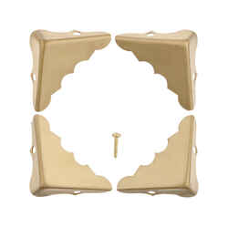 Ace Polished Brass 4 pk 1.3 in. L x 0.6 in. W 1.3 in. Decorative Corner