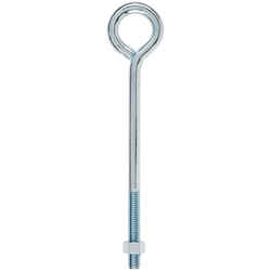 Hampton 1/2 in. x 10 in. L Zinc-Plated Steel Eyebolt Nut Included