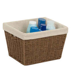 Honey Can Do 8 in. H x 10 in. L x 12 in. W Brown Rope Basket