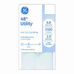 GE Lighting 40 watts T12 48 in. Cool White Fluorescent Bulb Linear 2100 lumens 2 pk