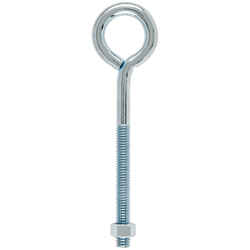 Hampton 3/8 in. x 6 in. L Zinc-Plated Steel Eyebolt Nut Included
