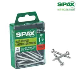 SPAX No. 8 x 1-1/2 in. L Phillips/Square Flat Zinc-Plated Steel Multi-Purpose Screw 25 each