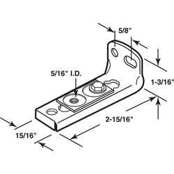 Prime-Line Zinc-Plated Silver Steel Bracket 1 pk