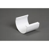 Plastmo Classic 4 in. W White Vinyl Half Round Gutter Connector