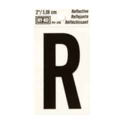 Hy-Ko Reflective Vinyl Black Letter Self-Adhesive R 2 in.