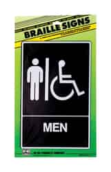 Hy-Ko English Black Informational Braille Sign 9 in. H x 6 in. W