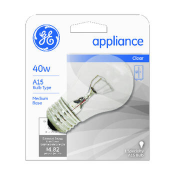 GE Lighting 40 watts A19 Incandescent Bulb 415 lumens White A-Line 1