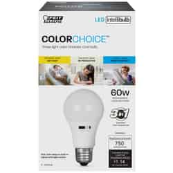 Feit Electric Intellibulb COLORCHOICE A19 E26 (Medium) LED Bulb Warm White 60 Watt Equivalence 1 pk