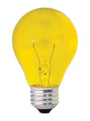 GE Lighting party light 25 watts A19 Incandescent Bulb 14 lumens Yellow 1 pk A-Line