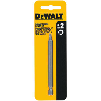 DeWalt #2 in. x 6 in. L Square Recess Screwdriver Bit 1 pc. 1/4 in. Heat-Treated Steel