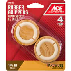 Ace Rubber Non-Slip Cup for Hardwood Floors Round 1-3/4 in. W 4 pk Brown