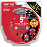 Diablo 5 in. Ceramic Blend Hook and Lock Sanding Disc 320 Grit Super Fine 15 pk