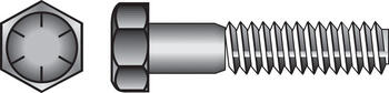 HILLMAN 5/16 in. Dia. x 4 in. L Heat Treated Yellow Dichromate Hex Head Cap Screw 50 box