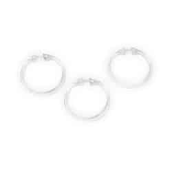 Homz Clear Plastic Shower Curtain Rings 12 pk Clear