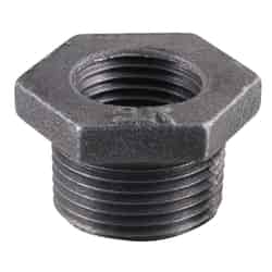 Pipe Decor No 3/8 in. 1/2 in. Dia. MIPT Black FIP Adapter Bushing Malleable Iron