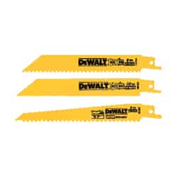 DeWalt 3 Piece 6 in. L Bi-Metal Reciprocating Saw Blade Set Multi TPI 3 pk