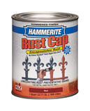 Hammerite Rust Cap Indoor and Outdoor Hammered Red Alkyd-Based Metal Paint 1 qt