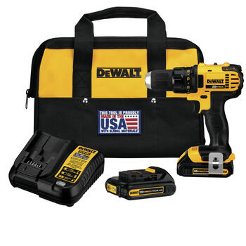 DeWalt 20 V 1/2 in. Brushed Cordless Compact Drill Kit (Battery & Charger)