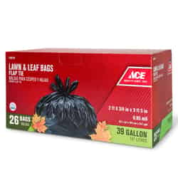Ace 39 gal. Lawn and Leaf Bags Flap Tie 26 pk