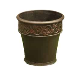 Infinity 15 in. H x 15 in. W Bronze Polyresin Traditional Planter