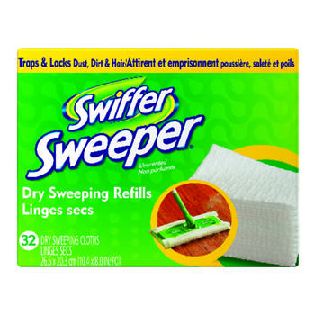 Swiffer Sweeper 10.4 in. W X 8 in. L Dry Cloth Mop Pad 32 pk