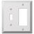 Amerelle Century Polished Chrome Light Gray 2 gang Stamped Steel Toggle Wall Plate 1 pk