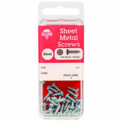 HILLMAN 3/8 in. L x 4 Phillips Zinc-Plated Pan Head Sheet Metal Screws 25 per box Steel
