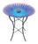 Luminous Garden Glass/Metal Assorted 21.6 in. Solar Bird Bath with Stand