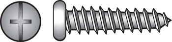 HILLMAN 12 x 1 in. L Phillips/Slotted Pan Head Steel Sheet Metal Screws 100 per box Zinc-Plate