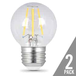 Feit Electric G16.5 E26 (Medium) LED Bulb Soft White 60 Watt Equivalence 2 pk