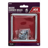 Ace 3-1/2 in. H x 4.75 in. W x 3-1/2 in. D Zinc Inside L Corner Brace