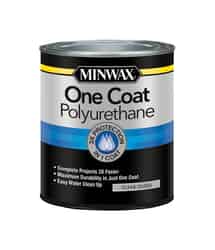 Minwax One Coat Gloss Clear Fast-Drying Polyurethane 1 qt