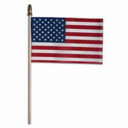 Valley Forge American Stick Flag 4 in. H X 6 in. W