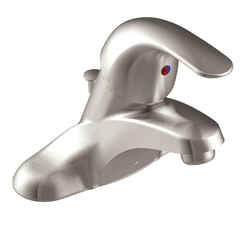 Moen Adler Adler Brushed Nickel Single Handle Bathroom Faucet 4 in.