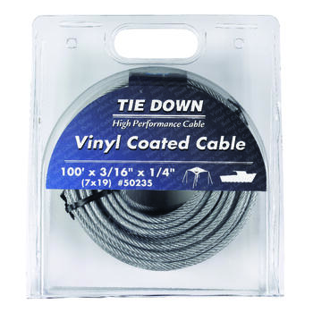 Tie Down Engineering Vinyl Coated Galvanized Steel 3/16 in. Dia. x 100 ft. L Aircraft Cable