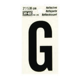 Hy-Ko 2 in. Vinyl G Letter Self-Adhesive Black Reflective