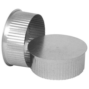 Imperial Manufacturing 3 in. Dia. Galvanized steel Crimped Pipe End Cap