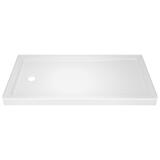 Delta Bathing Systems Classic 3.5 in. H x 60 in. W x 32 in. L White Acrylic Alcove Shower Base