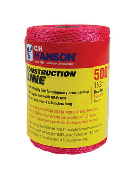 C.H. Hanson Construction Line Pink Braided Chalk Line Refill 500 ft.