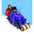 Paricon Canadian w/ Pad Canadian Wood Toboggan 72 in.